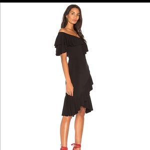 Revolve Black Ruffle Dress
